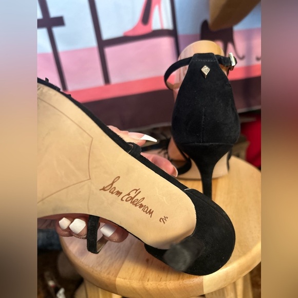 Sam Edelman Black Aisha Fringe Strappy Heeled Sandals Size 7.5 EUC!​​ - Picture 6 of 6